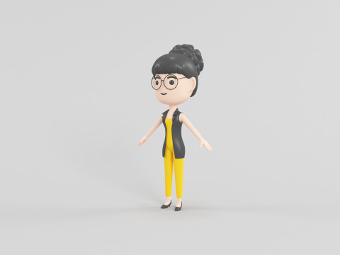 Cartoon Style Character 39 3D Model
