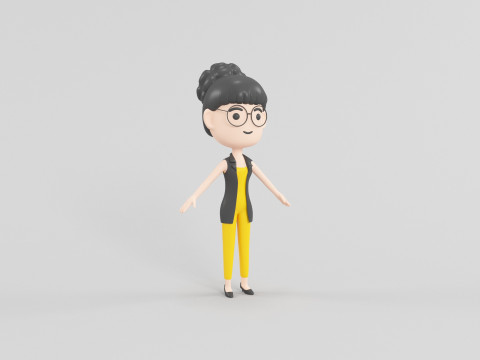 Cartoon Style Character 39 3D Model