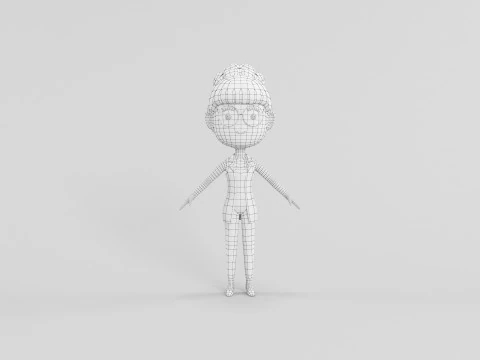 Personaggio in stile cartone animato 39 Modello 3D