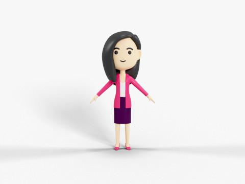 만화 스타일 캐릭터 40 3D 모델