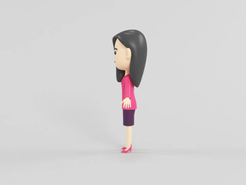 Personaggio in stile cartone animato 40 Modello 3D