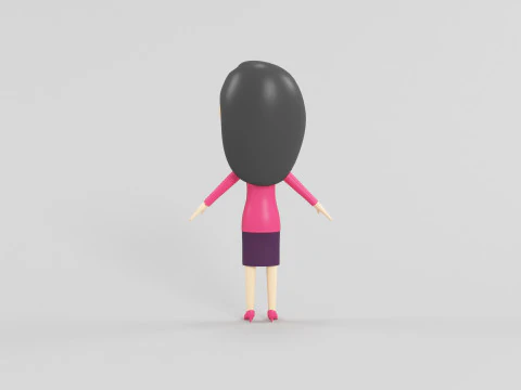 Personaggio in stile cartone animato 40 Modello 3D