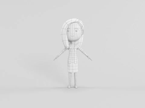 Personaggio in stile cartone animato 40 Modello 3D