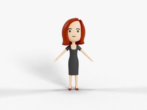 Postać w stylu kresk&oacute;wki 41 Model 3D