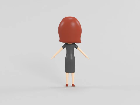 Personaggio in stile cartone animato 41 Modello 3D