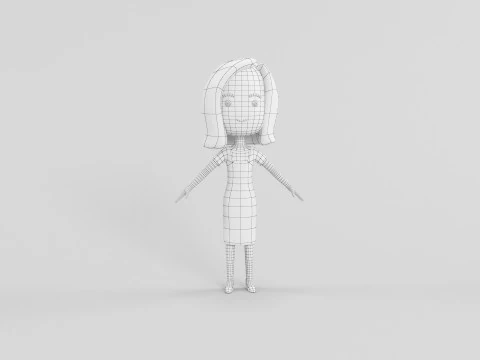 Personaggio in stile cartone animato 41 Modello 3D