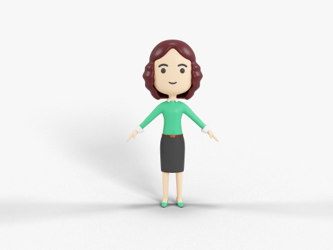 Мультяшний персонаж 42 3D Модель