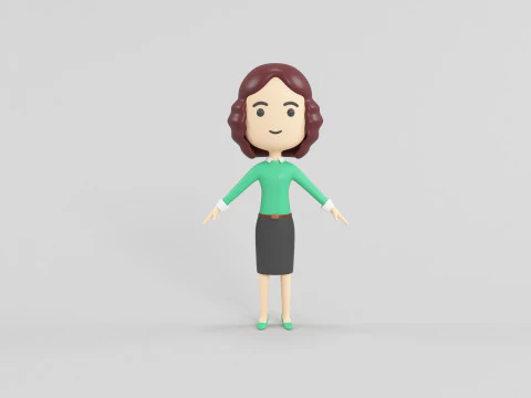 Cartoon Style Character 42 3D Model