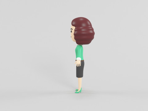 Cartoon Style Character 42 3D Model
