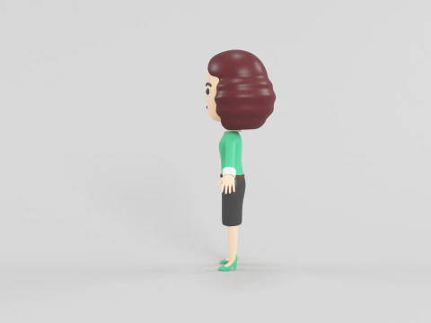 Cartoon Style Character 42 3D Model