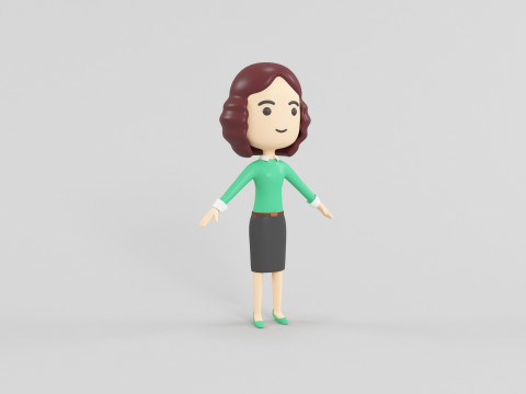 Cartoon Style Character 42 3D Model