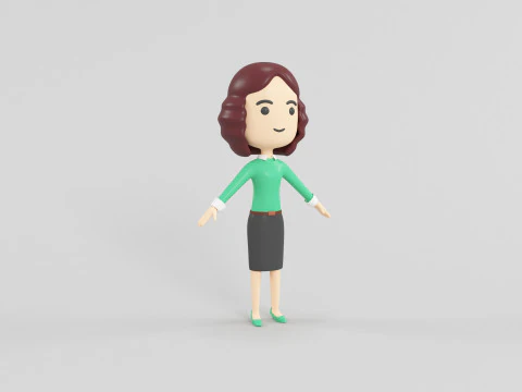 Cartoon Style Character 42 3D Model