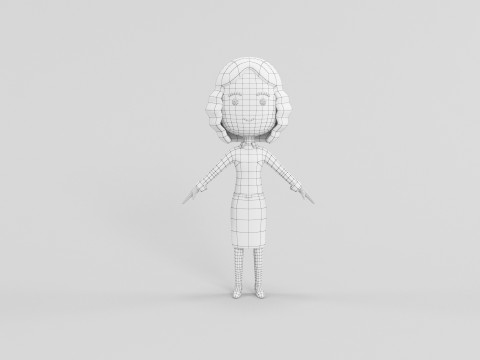 Cartoon Style Character 42 3D Model