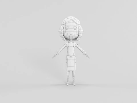 Cartoon Style Character 42 3D Model
