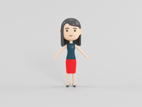 Cartoon Style Character 43 3D Model
