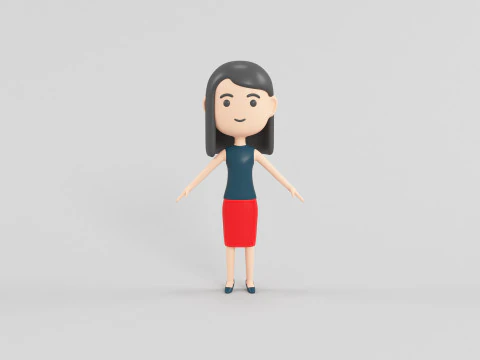 Cartoon Style Character 43 3D Model
