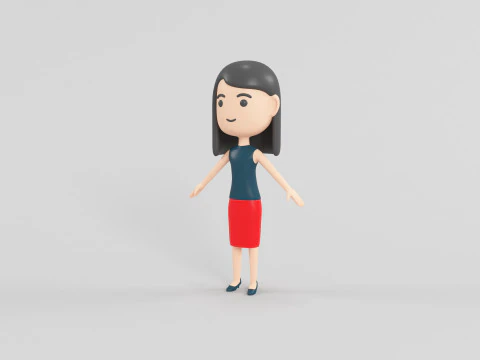 Cartoon Style Character 43 3D Model