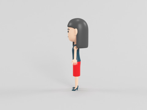 Cartoon Style Character 43 3D Model