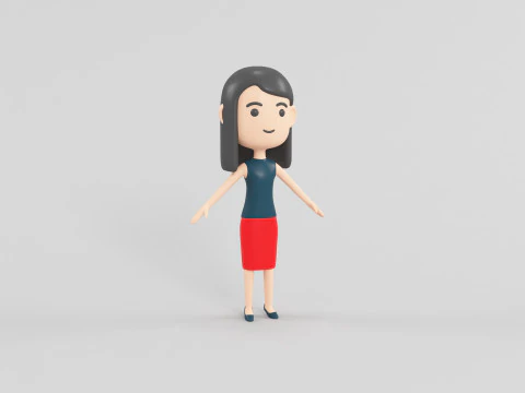 Cartoon Style Character 43 3D Model