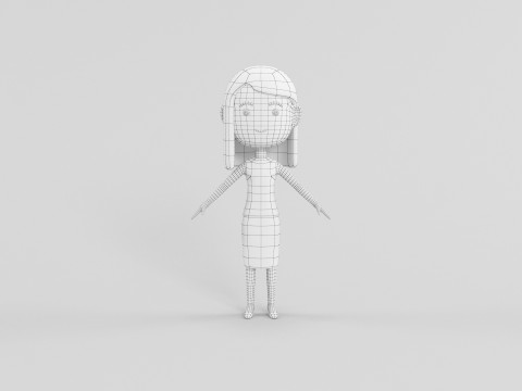 Cartoon Style Character 43 3D Model