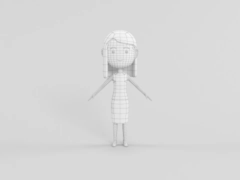 Cartoon Style Character 43 3D Model