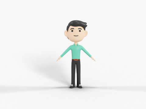 卡通风格人物 44 3D 模型