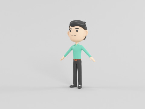 Персонаж в мультяшном стиле 44 3D Модель