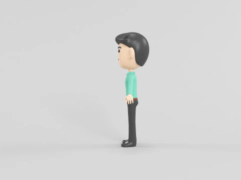 Personaggio in stile cartone animato 44 Modello 3D