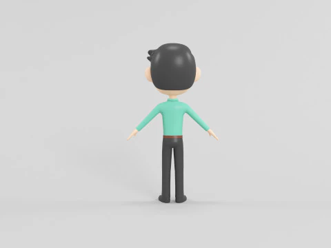 Personaggio in stile cartone animato 44 Modello 3D