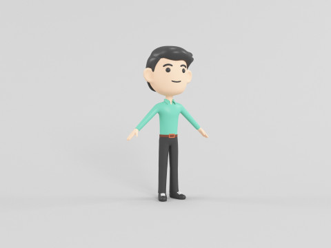 Персонаж в мультяшном стиле 44 3D Модель