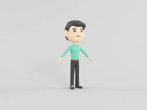 Personaggio in stile cartone animato 44 Modello 3D