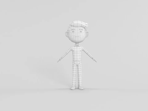 Personaggio in stile cartone animato 44 Modello 3D