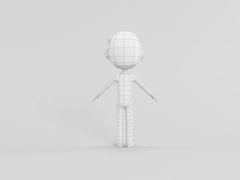 Personaggio in stile cartone animato 44 Modello 3D