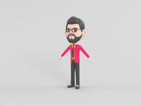 Cartoon Style Character 45 3D Model