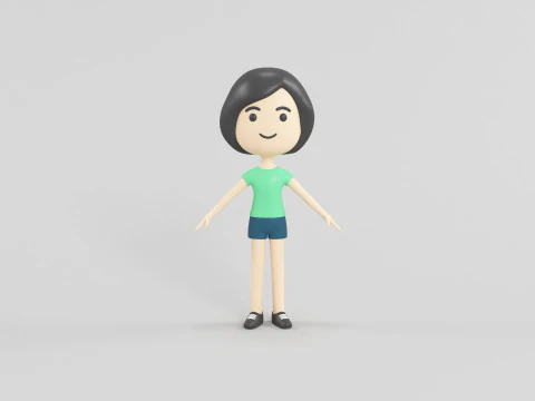 Cartoon Style Character 46 3D Model