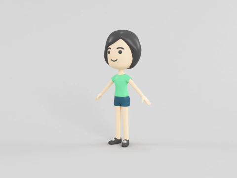 Cartoon Style Character 46 3D Model