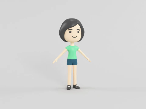 Cartoon Style Character 46 3D Model