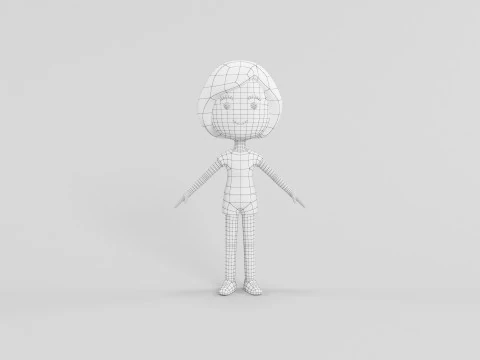 Cartoon Style Character 46 3D Model