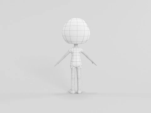 Cartoon Style Character 46 3D Model