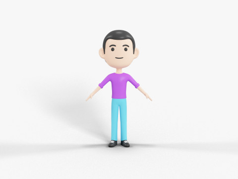 卡通风格人物 47 3D 模型