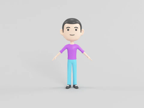 Cartoon Style Character 47 3D Model