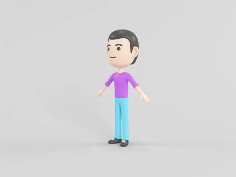 Cartoon Style Character 47 3D Model