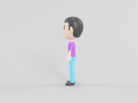 Cartoon Style Character 47 3D Model