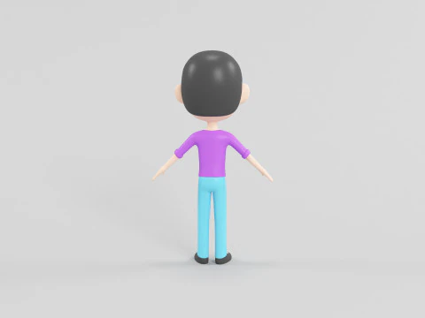 Cartoon Style Character 47 3D Model