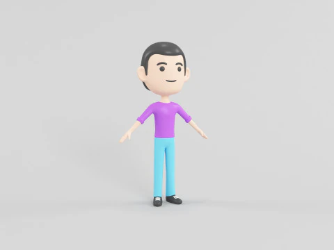 Cartoon Style Character 47 3D Model