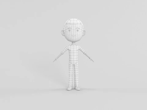 Cartoon Style Character 47 3D Model