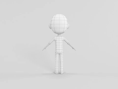 Cartoon Style Character 47 3D Model