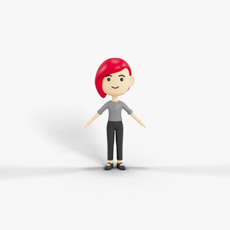 Personaggio in stile cartone animato 48 Modello 3D .c4d .max .obj .3ds .fbx .stl .blend