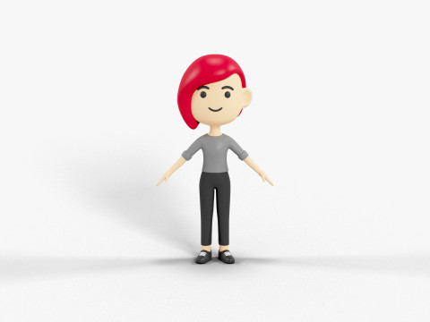 卡通风格人物 48 3D 模型