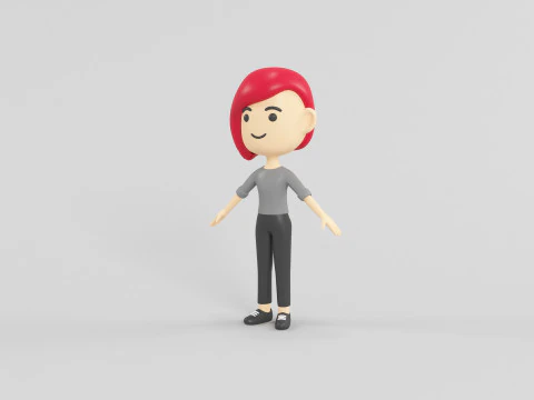 Personaggio in stile cartone animato 48 Modello 3D